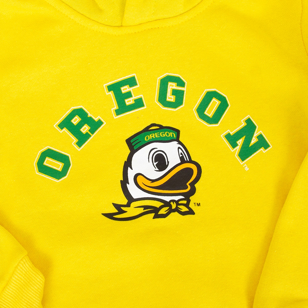 Arched Oregon, Colosseum, Yellow, Hoodie, Cotton Blend, Kids, Pullover, Sweatshirt, 982474